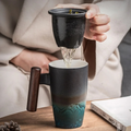 Keramik-Teebecher mit Sieb und Deckel 400ml