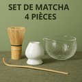 Japanisches Matcha Set – 4- oder 7-teilig aus Glas und Bambus