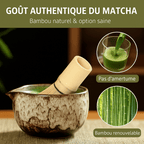 Matcha Set 6-teilig mit Keramikschale und Bambusbesen – Bild 2