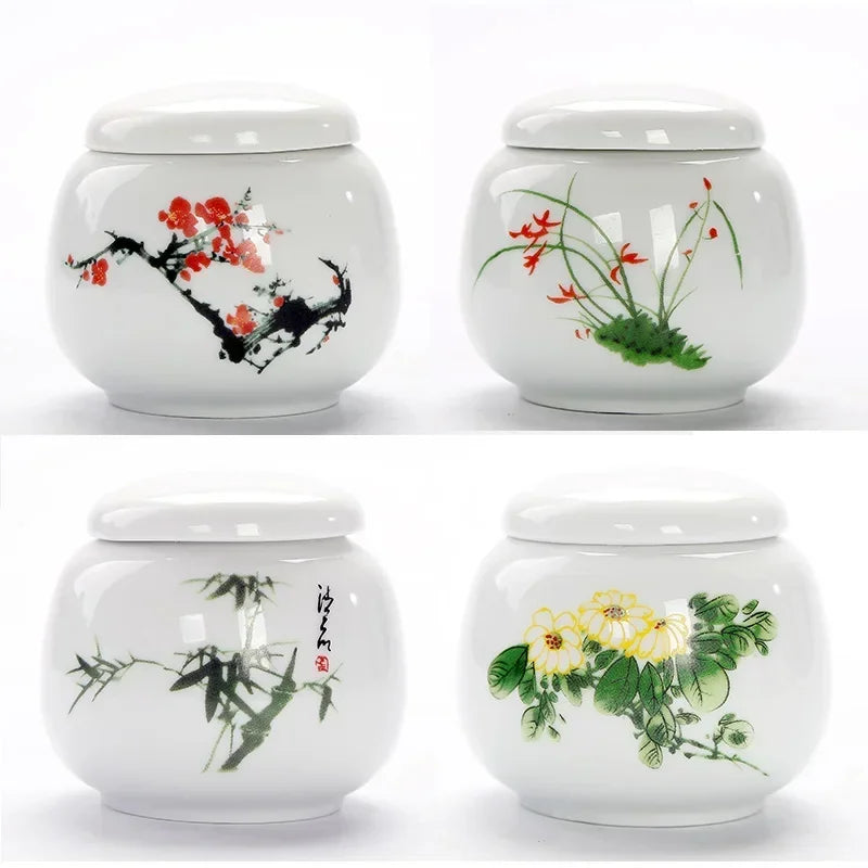 Kleine chinesische Teedose – Die Vier Edlen – Bild 5