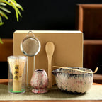 Matcha Set 6-teilig mit Keramikschale und Bambusbesen
