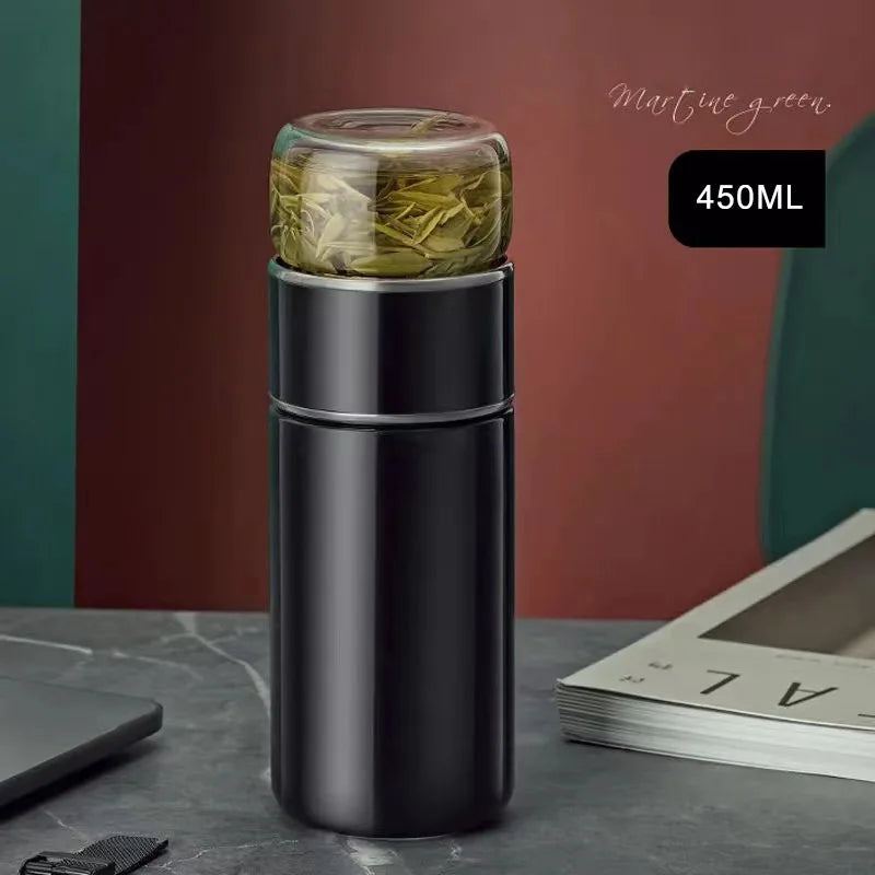 Design-Teethermos aus Edelstahl mit Sieb