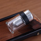 Doppelwandige Glas-Teeflasche mit Sieb – Bild 4