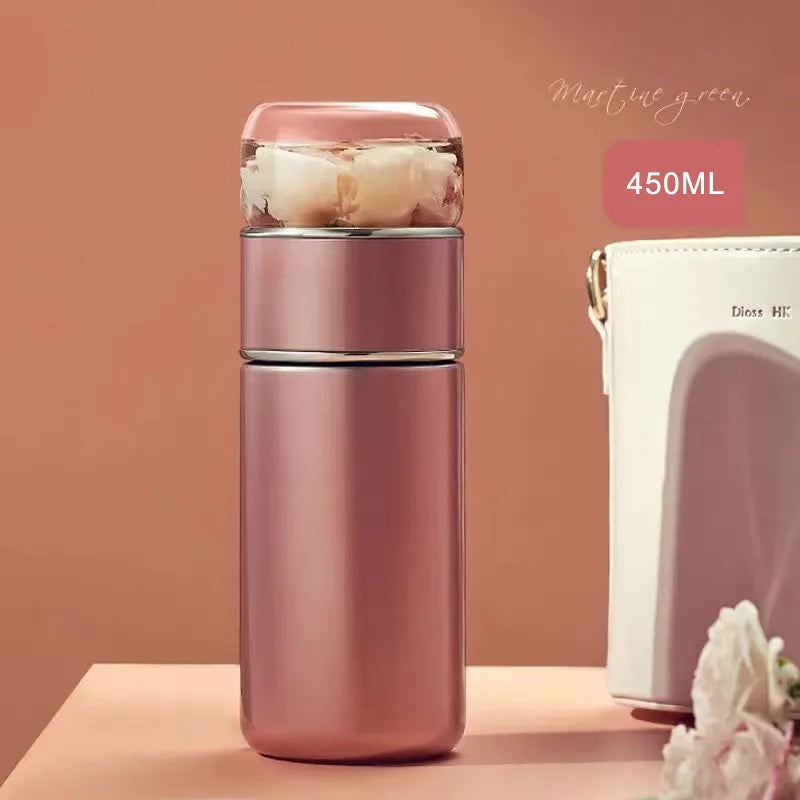 Design-Teethermos aus Edelstahl mit Sieb