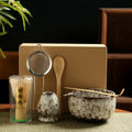 Matcha Set 6-teilig mit Keramikschale und Bambusbesen