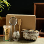 Matcha Set 6-teilig mit Keramikschale und Bambusbesen