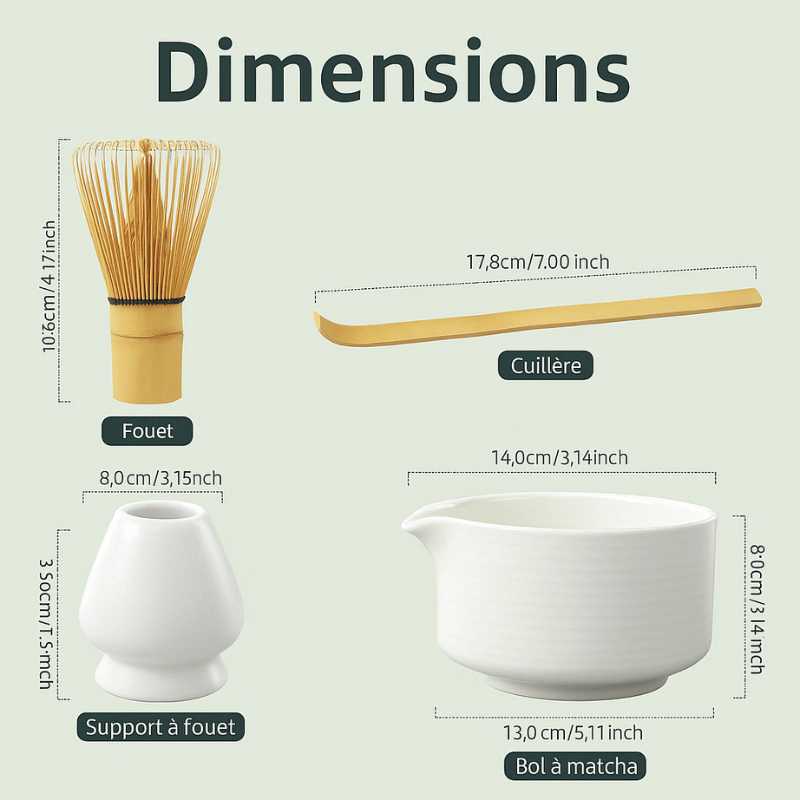Japanisches Matcha Set 4-teilig – Schale mit Ausgießer – Bild 5