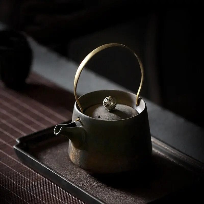 Alte japanische Teekanne aus Keramik 210ml