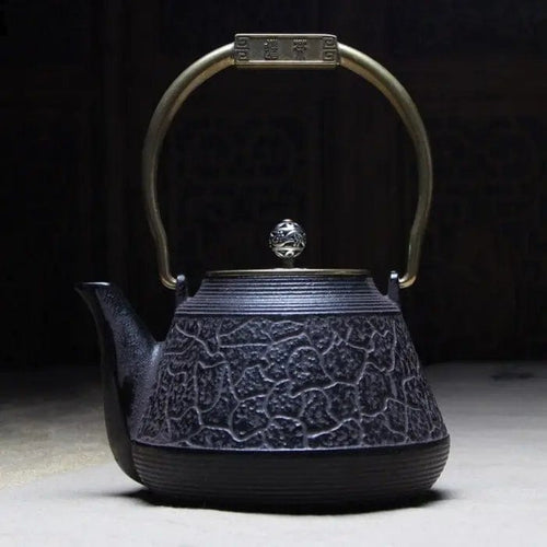 Antike japanische Teekanne aus Gusseisen 1,3L