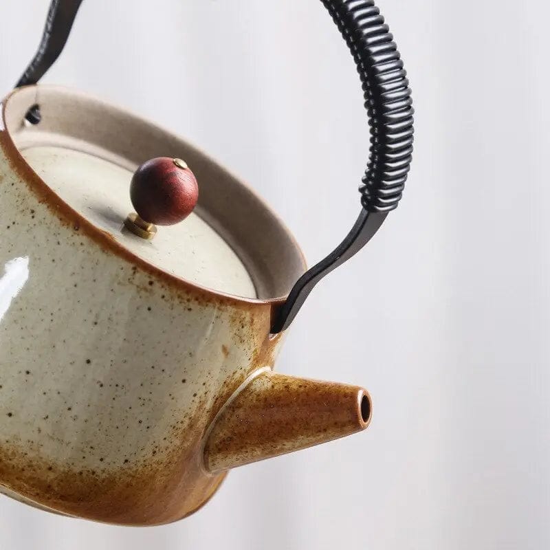 Beige Porzellan Teekanne 300ML