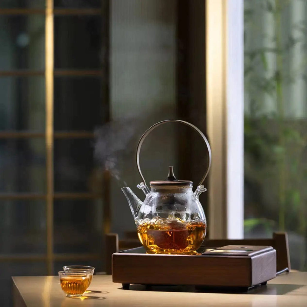 Birnenförmige Glas-Teekanne 1L