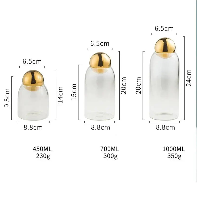 Goldene Glas-Vorratsdose – Bild 4