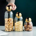 Goldene Glas-Vorratsdose – Bild 3