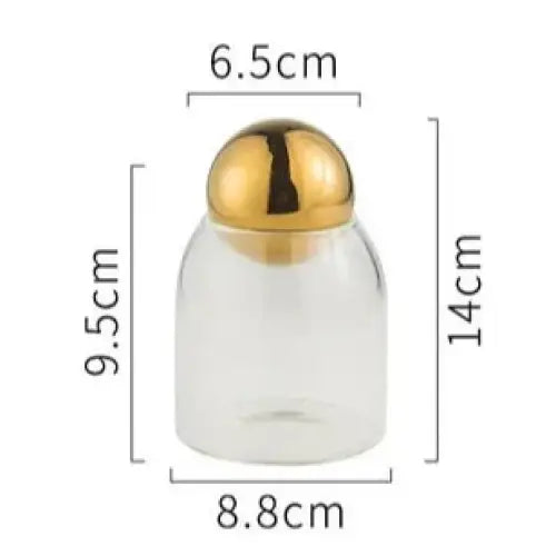 Goldene Glas-Vorratsdose