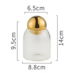 Goldene Glas-Vorratsdose