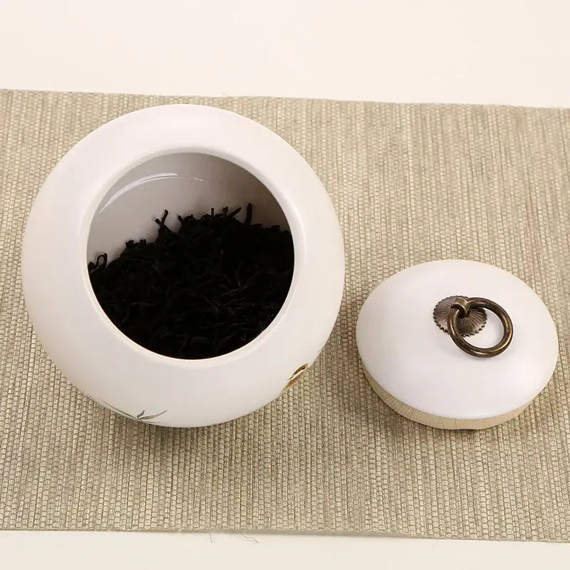 Keramik-Teedose mit japanischem Motiv – Bild 5