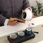 Keramik-Teedose mit japanischem Motiv – Bild 6
