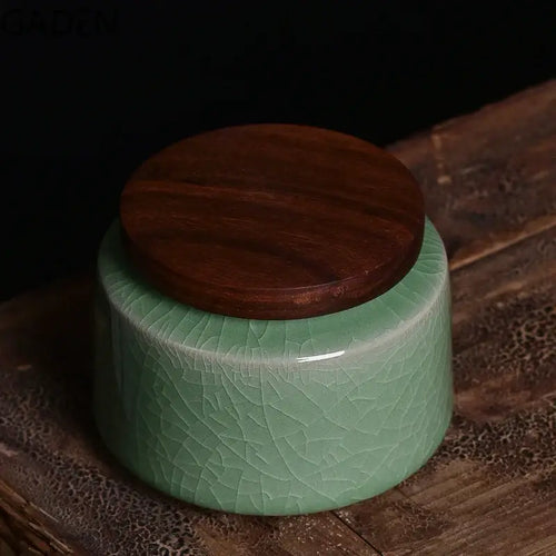 Chinesische Celadon-Teedose – Bild 2