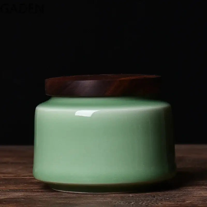 Chinesische Celadon-Teedose – Bild 4