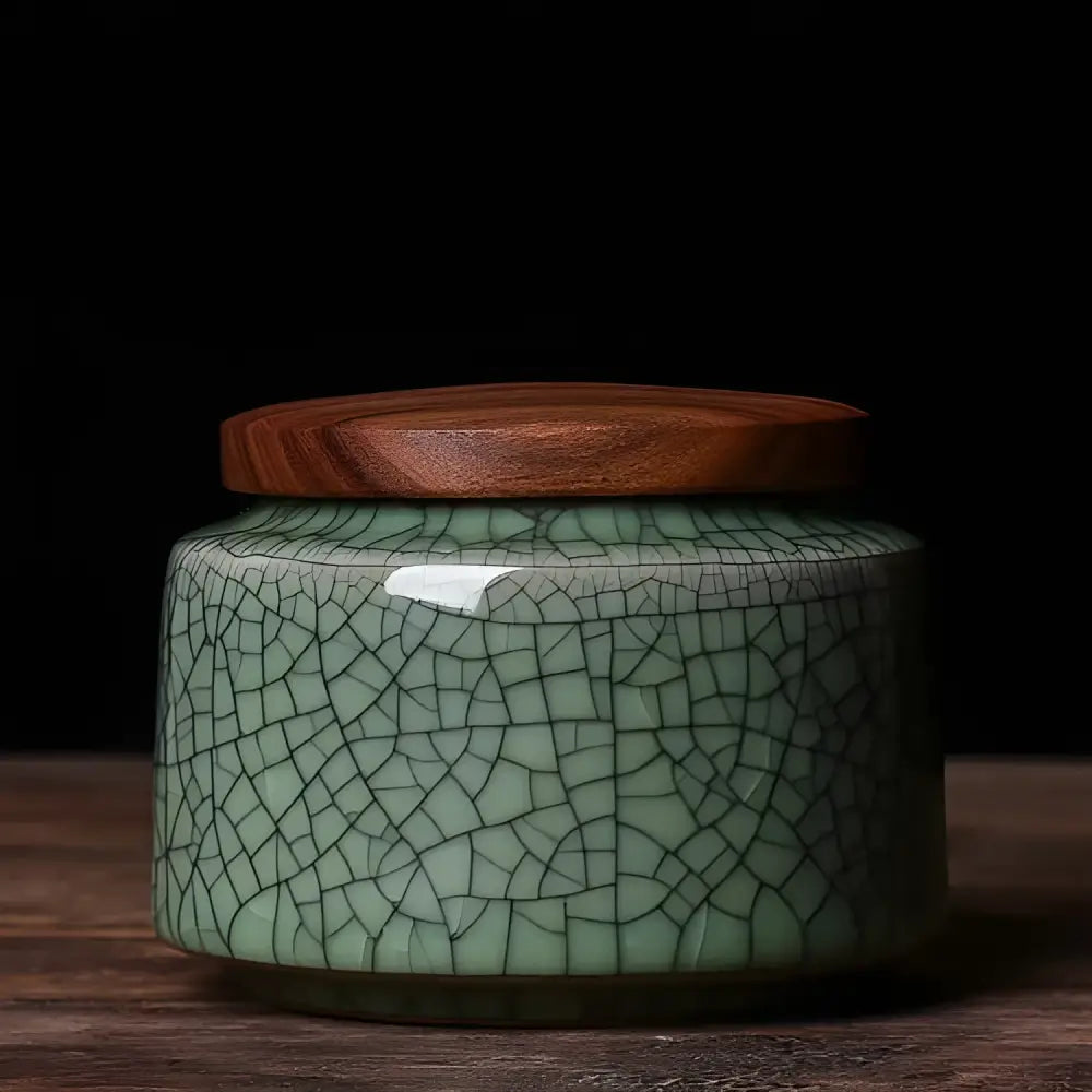 Chinesische Celadon-Teedose – Bild 6