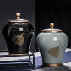 Design-Teedose mit japanischen Motiven