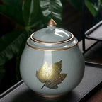Design-Teedose mit japanischen Motiven