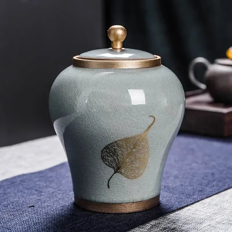 Design-Teedose mit japanischen Motiven