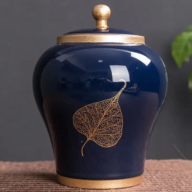 Design-Teedose mit japanischen Motiven
