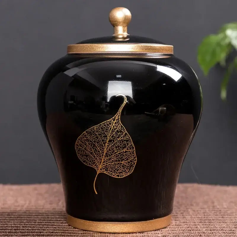 Design-Teedose mit japanischen Motiven