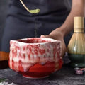 Rote japanische Chawan 550ml