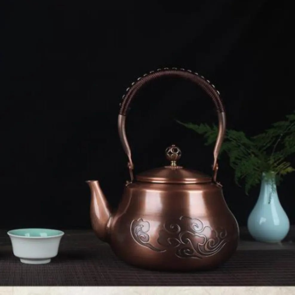 Chinesische Kupfer-Teekanne Wolken 1,6L