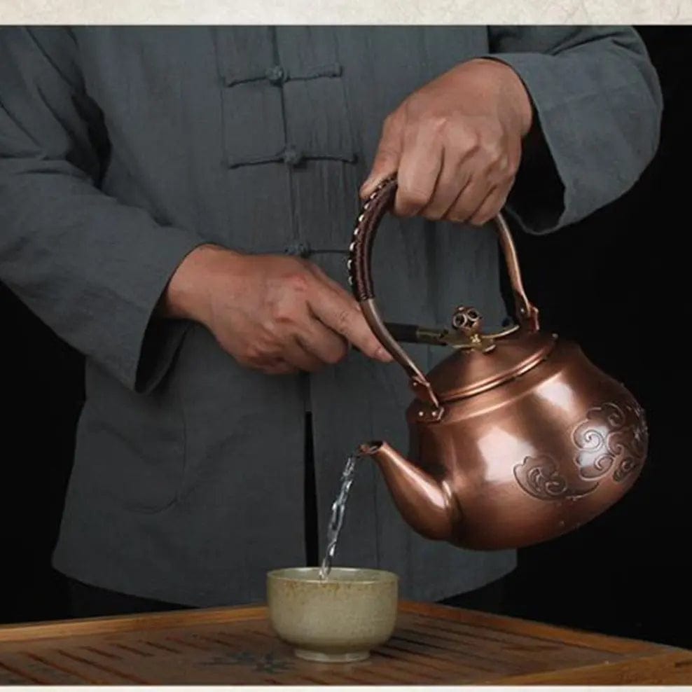 Chinesische Kupfer-Teekanne Wolken 1,6L
