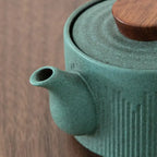 Chinesische Kyusu Teekanne Türkis Keramik 150ML