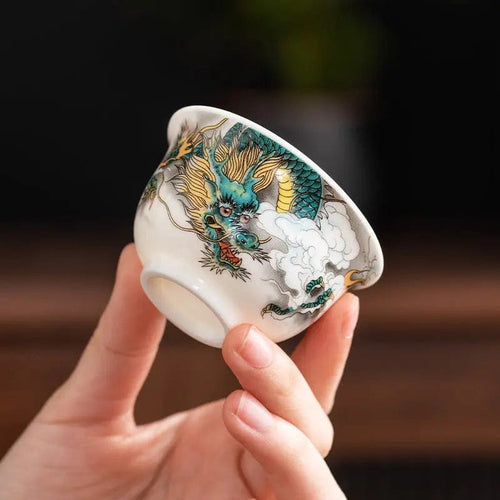 Chinesische Porzellan-Teetasse Drache 50ml