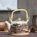 Chinesische Porzellankanne Tempel 900ML