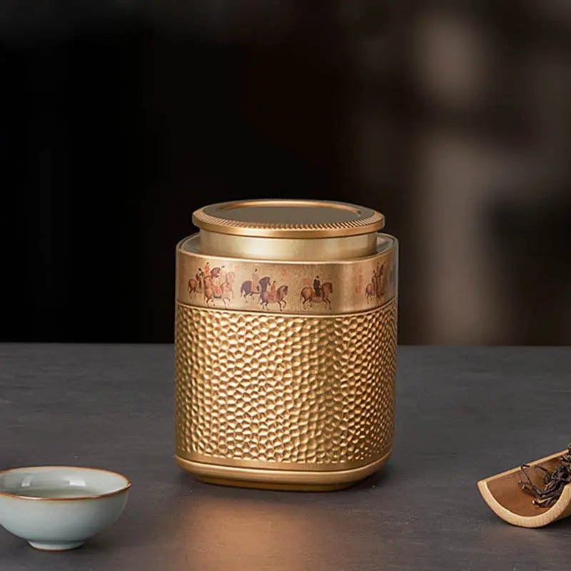 Chinesische Teedose aus Metall