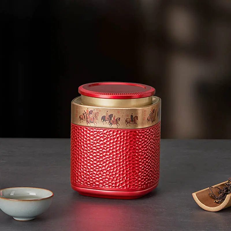 Chinesische Teedose aus Metall