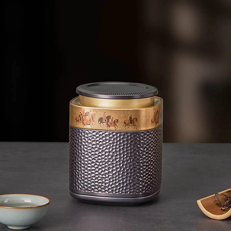 Chinesische Teedose aus Metall