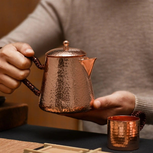 Chinesische Teekanne aus gehämmertem Kupfer 500ML