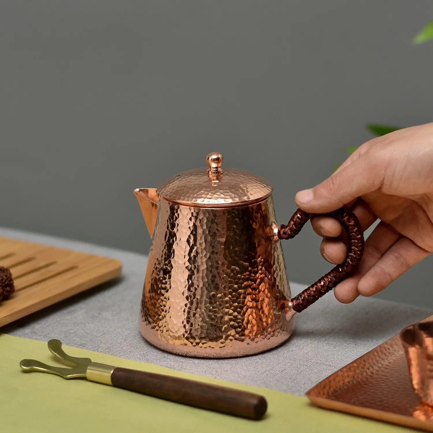 Chinesische Teekanne aus gehämmertem Kupfer 500ML