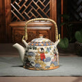 Chinesische Teekanne aus Porzellan Wolken 900ML