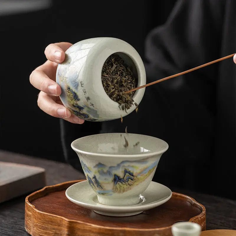 Chinesisches Keramik-Teedose