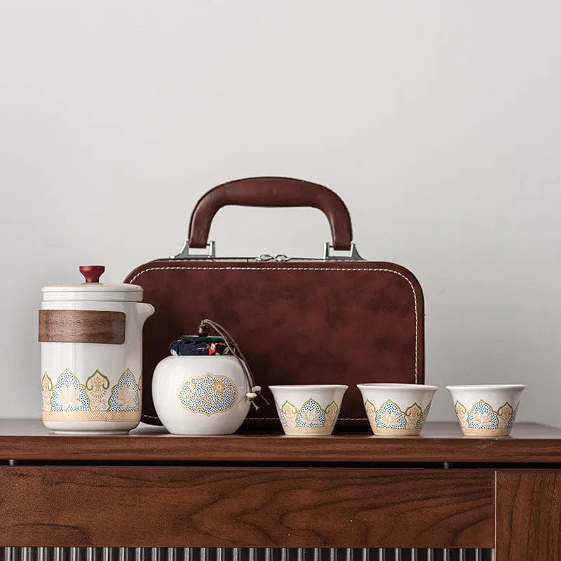 Chinesisches Keramik-Teeset für Reisen