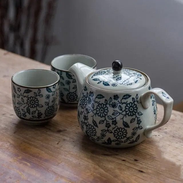 Chinesisches Teeservice aus Porzellan Große Blumen 480ML