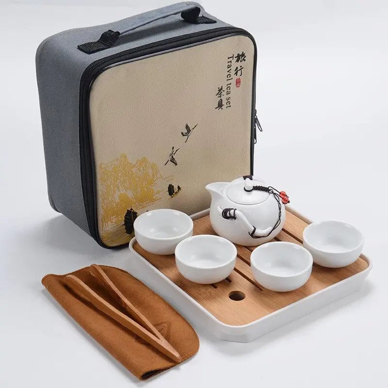 Chinesisches Teeset aus Keramik, einfache Ausführung