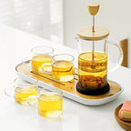 Design-Glasteekanne mit Druck-Infuser 350ML - 600ML