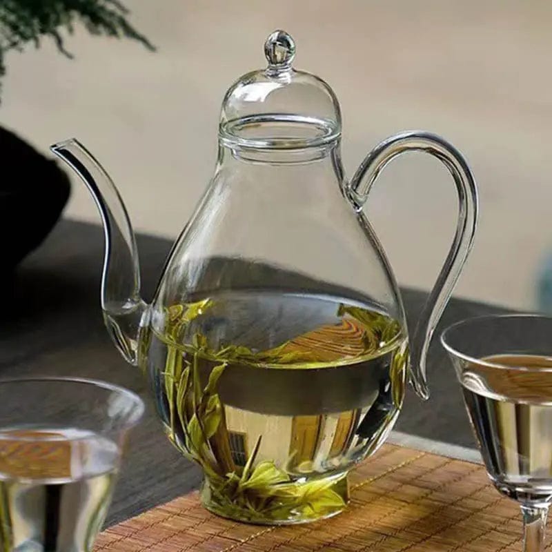Einfache birnenförmige Glasteekanne 700ml