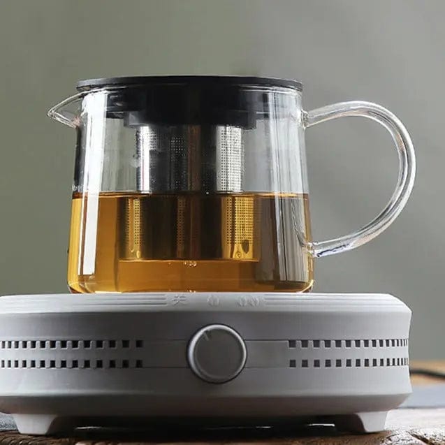 Einfache Glasteekanne mit Sieb 600ML - 1.5L
