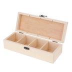 Einfache Teebox aus Holz mit 4 Fächern