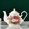 Englische Porzellan-Teekanne mit Blumenbouquet 400ML